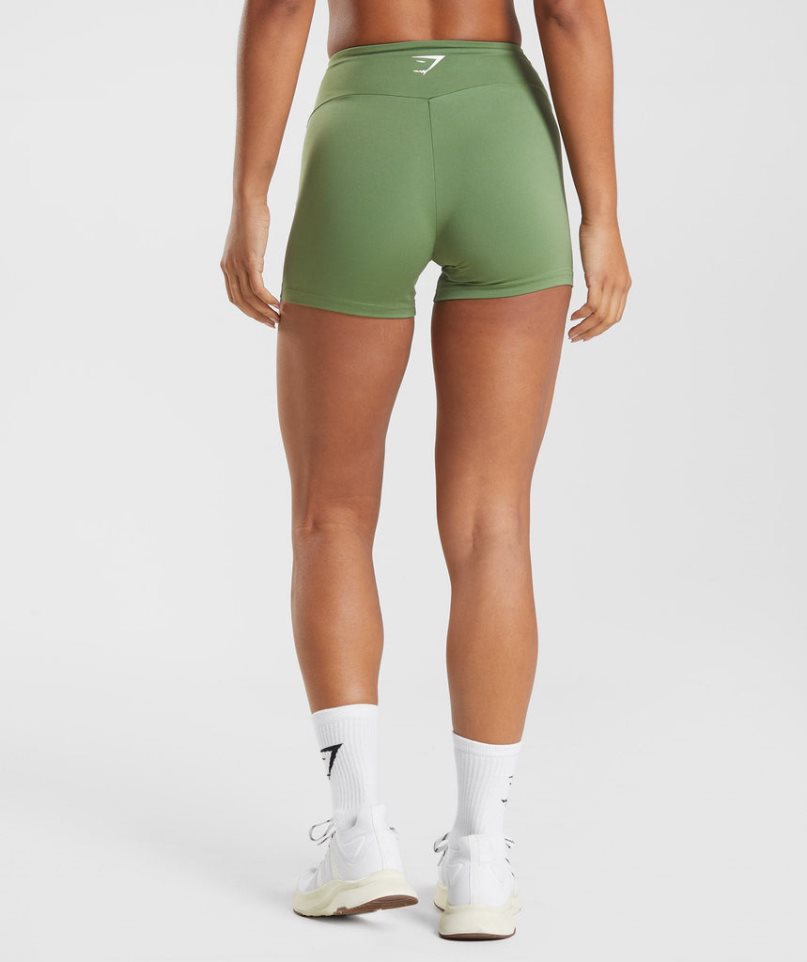 Women's Gymshark Training Tight Shorts Green | CA 80AD16